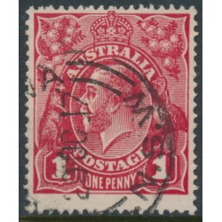 AUSTRALIA - 1917 1d red-crimson KGV (shade = G23), used – ACSC # 71N