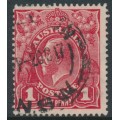 AUSTRALIA - 1917 1d crimson KGV (shade = G23), used – ACSC # 71N