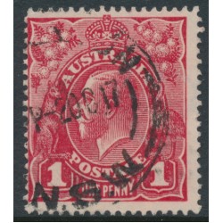 AUSTRALIA - 1917 1d crimson KGV (shade = G23), used – ACSC # 71N