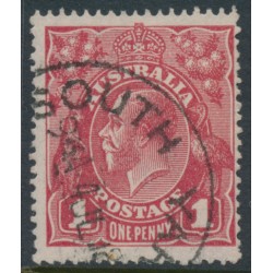 AUSTRALIA - 1918 1d brown-red KGV (shade = G32), used – ACSC # 71W