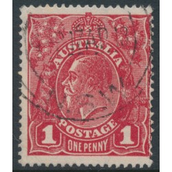AUSTRALIA - 1918 1d deep red-brown KGV (shade = G76), used – ACSC # 72O