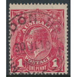 AUSTRALIA - 1918 1d deep rosine KGV (G70), used – ACSC # 72J