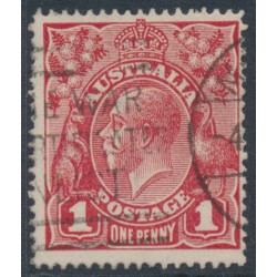 AUSTRALIA - 1917 1d bright brown-red KGV (shade = G24), used – ACSC # 71O