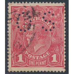 AUSTRALIA - 1918 1d rose-pink KGV (shade = G67), perf. OS, used – ACSC # 72Hbb