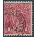 AUSTRALIA - 1918 1d deep carmine-red KGV (shade = G77), used – ACSC # 72R