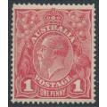 AUSTRALIA - 1918 1d carmine-red KGV (G73), watermark inverted, MH – ACSC # 72Pa