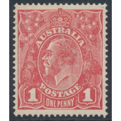 AUSTRALIA - 1915 1d reddish pink KGV (G15), watermark inverted, MH – ACSC # 71Fa