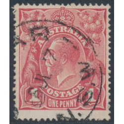 AUSTRALIA - 1917 1d brownish rose KGV (shade = G23½), used – ACSC # 71M 