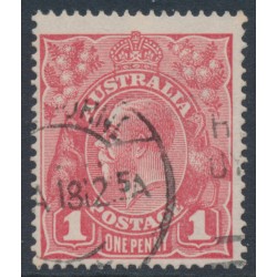 AUSTRALIA - 1917 1d pinkish salmon KGV (shade = G26), used – ACSC # 71R