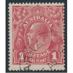 AUSTRALIA - 1918 1d brownish red KGV (shade = G32), used – ACSC # 71W