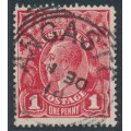 AUSTRALIA - 1914 1d carmine-red KGV (shade = G10), used – ACSC # 71A