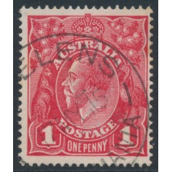 AUSTRALIA - 1914 1d bright red [aniline] KGV (shade = G11), used – ACSC # 71B