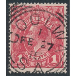 AUSTRALIA - 1914 1d salmon-red [aniline] KGV (shade = G12), used – ACSC # 71C