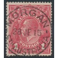 AUSTRALIA - 1915 1d dull red KGV (shade = G16), used – ACSC # 71E