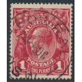 AUSTRALIA - 1915 1d deep dull red KGV (shade = G16), used – ACSC # 71E