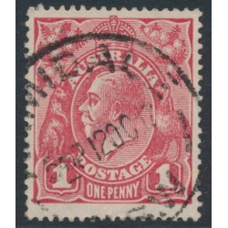 AUSTRALIA - 1917 1d rose-carmine KGV (shade = G22), used – ACSC # 71L