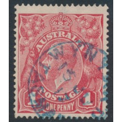 AUSTRALIA - 1917 1d rose-carmine KGV (shade = G22), used – ACSC # 71L