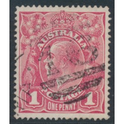 AUSTRALIA - 1918 1d carmine-rose KGV (shade = G30), used – ACSC # 71V