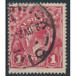 AUSTRALIA - 1918 1d carmine-red KGV (shade = G31), used – ACSC # 71Y