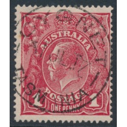 AUSTRALIA - 1917 1d rose-red [aniline] KGV (shade = G63), used – ACSC # 72D