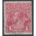 AUSTRALIA - 1919 1d pale carmine-rose KGV (LM watermark, G106), used – ACSC # 74C