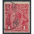 AUSTRALIA - 1918 1d deep red KGV (die III, G110), used – ACSC # 75B