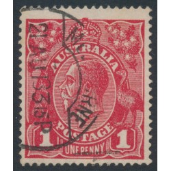 AUSTRALIA - 1918 1d deep red KGV (die III, G110), used – ACSC # 75B