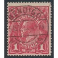 AUSTRALIA - 1915 1d scarlet-red [semi-surfaced paper] (G15½), used – ACSC # 71F