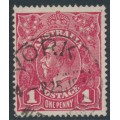 AUSTRALIA - 1918 1d deep rosine KGV (G70), used – ACSC # 72J