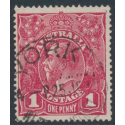 AUSTRALIA - 1918 1d deep rosine KGV (G70), used – ACSC # 72J