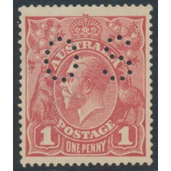 AUSTRALIA - 1917 1d brownish rose KGV (G23½), perf. OS, MH – ACSC # 71Mbb