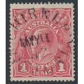 AUSTRALIA - 1917 1d brownish rose KGV (shade = G23½), used – ACSC # 71M