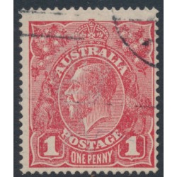 AUSTRALIA - 1915 1d red KGV (G15), ‘spot on Y’ [IV/41], used – ACSC # 71F(2)m