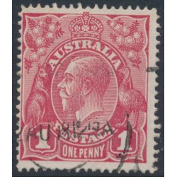 AUSTRALIA - 1918 1d red KGV (shade = G31), 'Ferns' [VII/54], used – ACSC # 71Y(4)ia