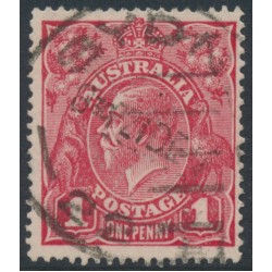 AUSTRALIA - 1917 1d red KGV (G62), 'dot before 1' [VI/21], used – ACSC # 72C(3)m
