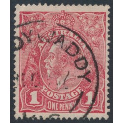 AUSTRALIA - 1917 1d red KGV (G63), 'nick at upper left' [VII/32], used – ACSC # 72D(4)g