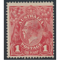 AUSTRALIA - 1915 1d red KGV (G17), 'run N (state II)' [VIII/60], MH – ACSC # 71G(4)va
