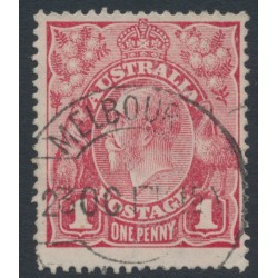 AUSTRALIA - 1917 1d crimson KGV (G23), dry ink, used – ACSC # 71Nca