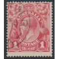 AUSTRALIA - 1917 1d rose-carmine KGV (G22), dry ink, used – ACSC # 71Lca