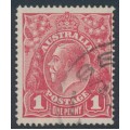 AUSTRALIA - 1917 1d red KGV (G22), 'run N (state III)' [VIII/60], used – ACSC # 71L(4)vb