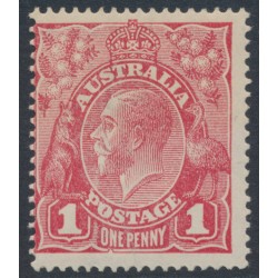 AUSTRALIA - 1917 1d red KGV (G22), 'secret mark' [VII/1], MH – ACSC # 71L(4)d