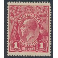 AUSTRALIA - 1918 1d red KGV (G30), 'RA joined' [VII/60], MH – ACSC # 71V(4)j