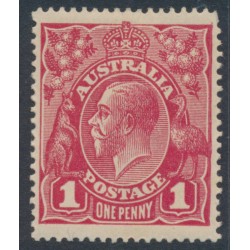 AUSTRALIA - 1918 1d red KGV (G30), 'RA joined' [VII/60], MH – ACSC # 71V(4)j