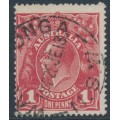 AUSTRALIA - 1918 1d red KGV (G32), 'PENAVY' [III/23], used – ACSC # 71W(2)d