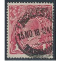 AUSTRALIA - 1918 1d red KGV, die II substituted cliché [IV/34], used – SG # 71V(2)ja