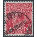 AUSTRALIA - 1918 1d red (die III) KGV (G111), 'notch in right frame', used – ACSC # 75Cd