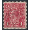 AUSTRALIA - 1918 1d red KGV (G73), 'saddle on Emu' [I/36], used – ACSC # 72N(1)e