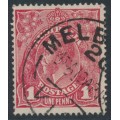 AUSTRALIA - 1918 1d red KGV (G73), 'four breaks across top' [III/37], used – ACSC # 72P(2)f