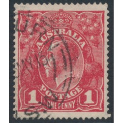 AUSTRALIA - 1915 1d red KGV (G16), 'line under RVT' [III/42], used – ACSC # 71E(2)g