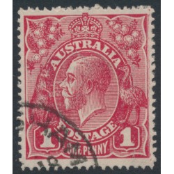 AUSTRALIA - 1918 1d red KGV (G31), 'line under RVT' [III/42], used – ACSC # 71Y(2)g